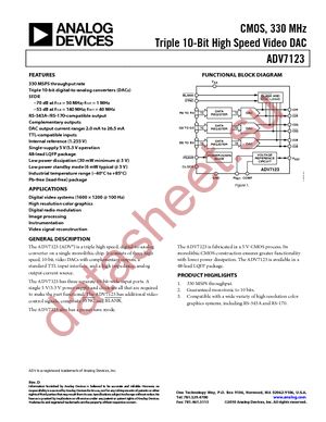 ADV7123KSTZ50 datasheet  